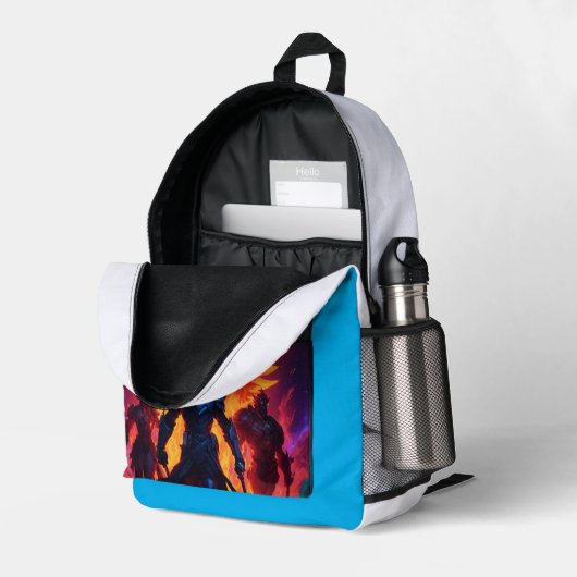 "Avengers Superhero School Bag - Ontketen de krach Bedrukte Rugzak (Achterkan Hoek Rechts (Open))