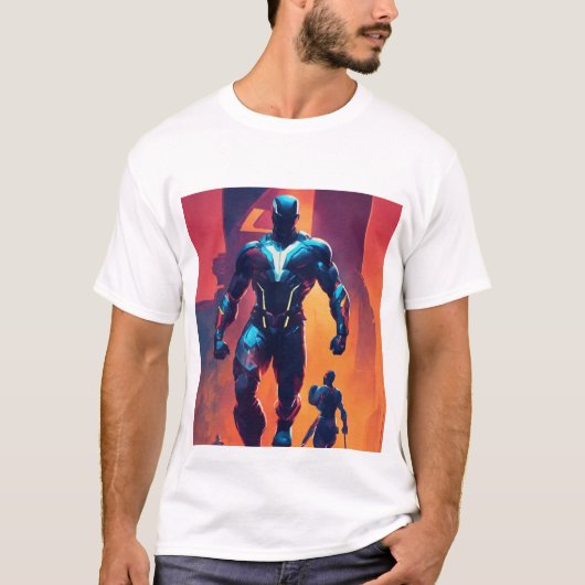 Avengers vs. Automation: de ultieme strijd T-shirt (Voorkant)