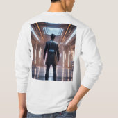 Avengers vs. Cyborgs: Epic Battle T-Shirt Design (Achterkant)