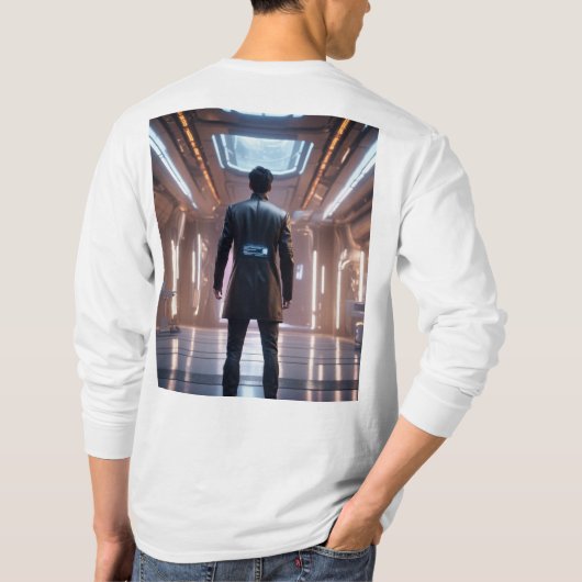 Avengers vs. Cyborgs: Epic Battle T-Shirt Design (Achterkant)