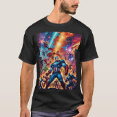 Avengers vs. Cyborgs Industrial Showdown T-Shirt (Voorkant)