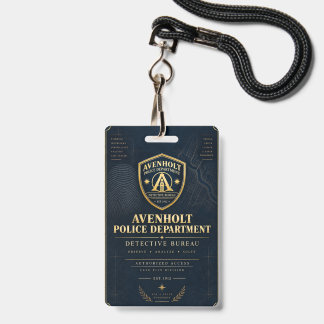 Avenholt Politie Detective Bureau ID-badge Badge