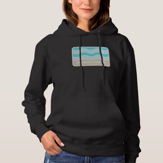 Aventura Florida Retro FL Waves Beach Souvenir Hoodie (Voorkant)