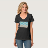 Aventura Florida Retro FL Waves Beach Souvenir T-shirt (Voorkant volledig)