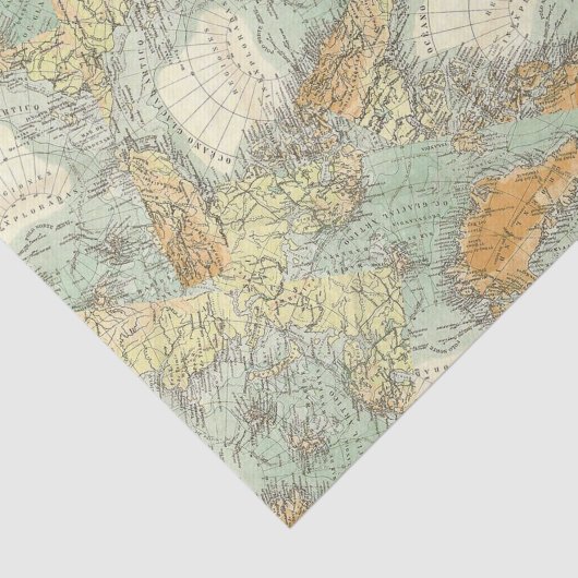 Aventure Oude  ontkoppeling van kaart Tissuepapier (Detail)