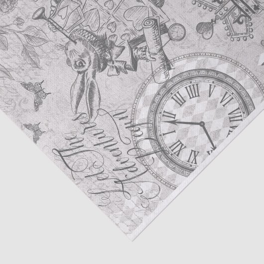 Aventures in Alice Wonderland Collage Decoupage Tissuepapier (Detail)