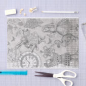 Aventures in Alice Wonderland Collage Decoupage Tissuepapier (Craft)