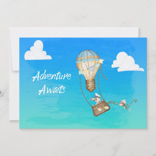 Aventuur Wacht Schattige Dieren Persoonlijk  Kaart (Voorkant)