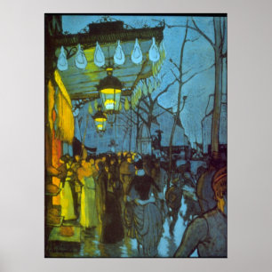 Avenue de Clichy door Louis Anquetin Poster