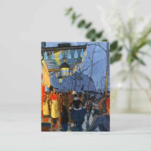 Avenue de Clichy, le Soir, Cinq Heures Briefkaart (Staand voorkant)