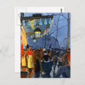 Avenue de Clichy, le Soir, Cinq Heures Briefkaart (Voorkant / Achterkant)