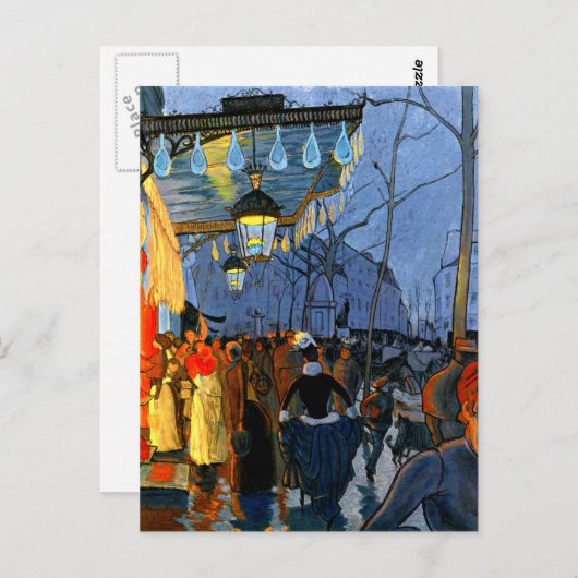 Avenue de Clichy, le Soir, Cinq Heures Briefkaart (Voorkant / Achterkant)
