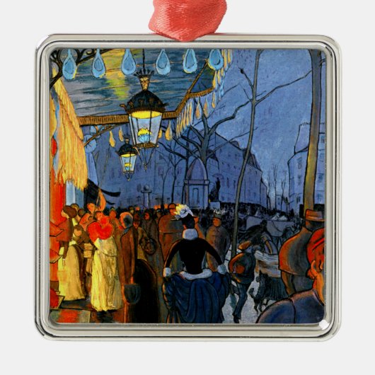 Avenue de Clichy, le Soir, Cinq Heures, Metalen Ornament (Voorkant)