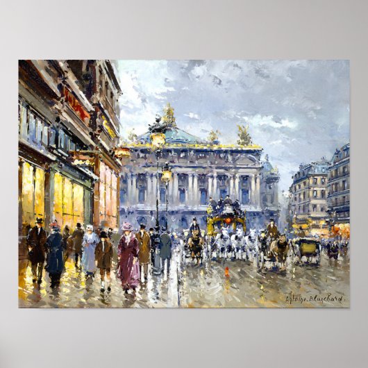 Avenue de l'Opera by Antoine Blanchard Poster (Voorkant)