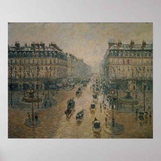 Avenue de L'Opera, Paris, 1898 Poster (Voorkant)