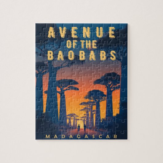 Avenue des Baobabs Madagaskar - Retro Afrikaans Legpuzzel (Verticaal)