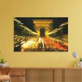 Avenue des Champs-Elysees, Arc de Triomphe, Canvas Afdruk (Insitu (Woonkamer))
