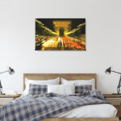 Avenue des Champs-Elysees, Arc de Triomphe, Canvas Afdruk (Insitu (Slaapkamer))