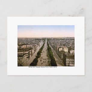 Avenue des Champs-Élysées Parijs, 1904 Frankrijk Feestdagenkaart