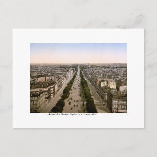 Avenue des Champs-Élysées Parijs, 1904 Frankrijk  Feestdagenkaart