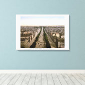 Avenue des Champs-Élysées Paris, 1904 Frankrijk Canvas Afdruk (Insitu (Houten vloer))