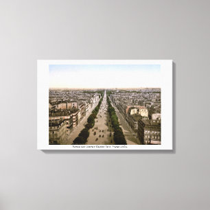 Avenue des Champs-Élysées Paris, 1904 Frankrijk Canvas Afdruk