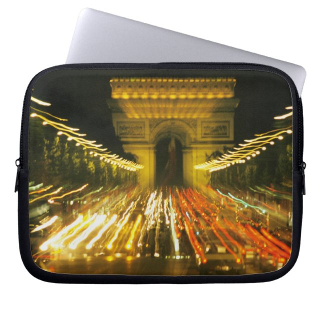 Avenue des Champs-Elyses, Arch of Triumph Laptop Sleeve (Voorkant)