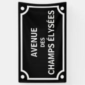 Avenue des Champs Elyses, Paris Street Sign Spandoek (Verticaal)