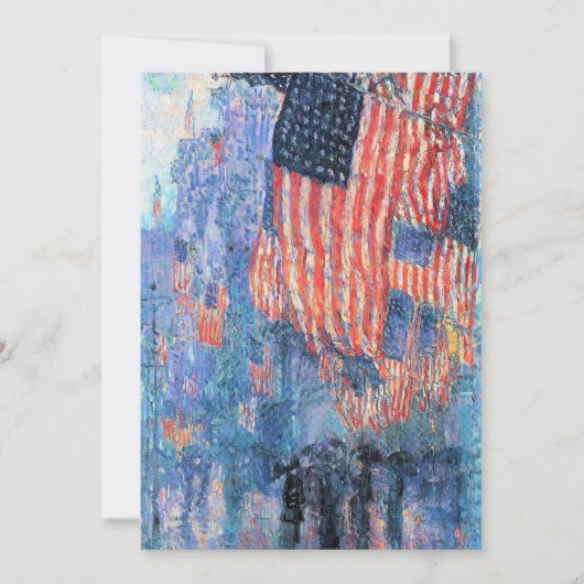 Avenue in de Regen door Frederick Childe Hassam (Voorkant)