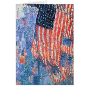 Avenue in de Regen door Frederick Childe Hassam