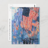 Avenue in de Regen door Frederick Childe Hassam Briefkaart (Voorkant / Achterkant)