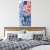 Avenue in de Regen door Frederick Childe Hassam Canvas Afdruk (Insitu (Slaapkamer))