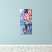 Avenue in de Regen door Frederick Childe Hassam Canvas Afdruk (Insitu (Houten vloer))