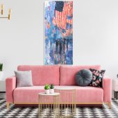 Avenue in de Regen door Frederick Childe Hassam Canvas Afdruk (Insitu (Woonkamer))