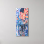 Avenue in de Regen door Frederick Childe Hassam Canvas Afdruk (Voorkant)