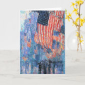 Avenue in de Regen door Frederick Childe Hassam Kaart (Gele Bloem)