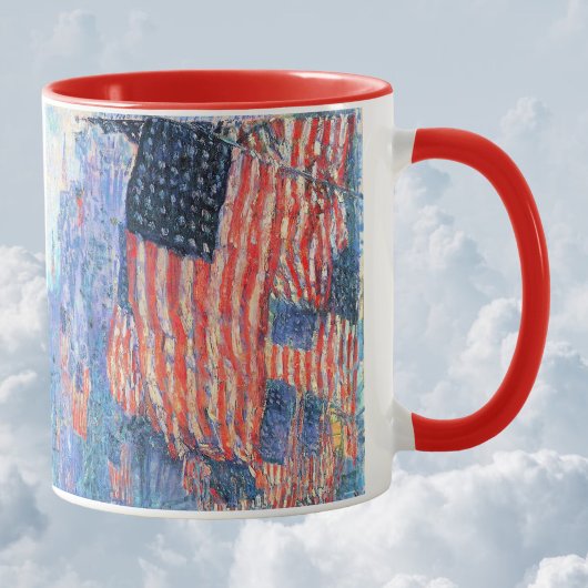 Avenue in de Regen door Frederick Childe Hassam Mok