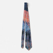 Avenue in de Regen door Frederick Childe Hassam Stropdas (Achterkant)