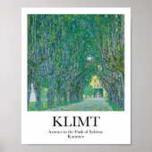 Avenue in het Park van Schloss Kammer Gustav Klimt Poster (Voorkant)