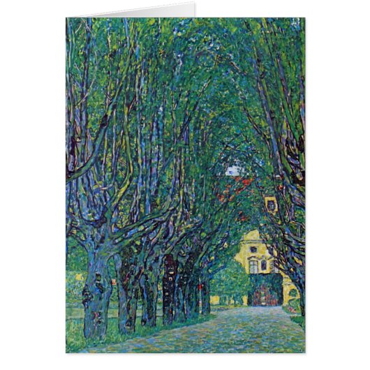 Avenue in Schloss Kammer Park door Gustav Klimt (Voorkant)