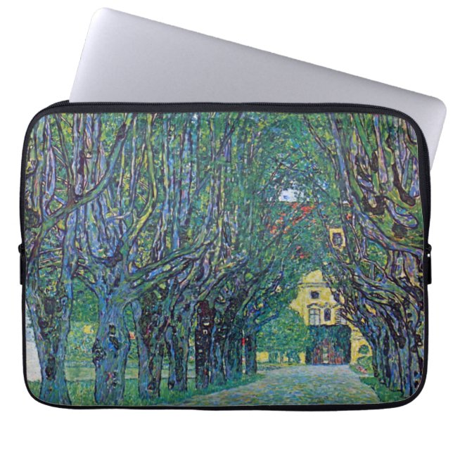 Avenue in Schloss Kammer Park door Gustav Klimt Laptop Sleeve (Voorkant)