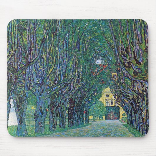 Avenue in Schloss Kammer Park door Gustav Klimt Muismat (Voorkant)