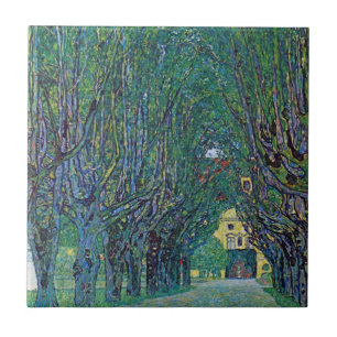 Avenue in Schloss Kammer Park door Gustav Klimt Tegeltje