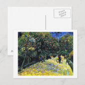 Avenue met bloeiende kastanjebomen in Arles Briefkaart (Voorkant / Achterkant)