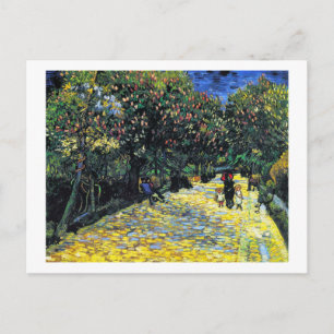 Avenue met bloeiende kastanjebomen in Arles Briefkaart