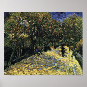 Avenue met kastanjebomen in Arles, Van Gogh Poster