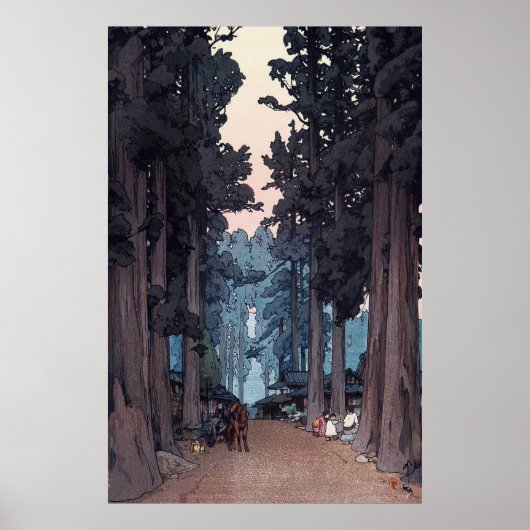 Avenue of Japans Cedar Trees Repro. Kunst Poster (Voorkant)