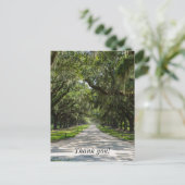 Avenue Of Oaks Dankkaart Briefkaart (Staand voorkant)