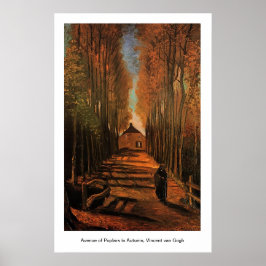 Avenue of Poplars in de herfst, Vincent van Gogh.  Poster