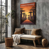 Avenue of the Baobabs Madagascar Canvas Wall Art Afdruk